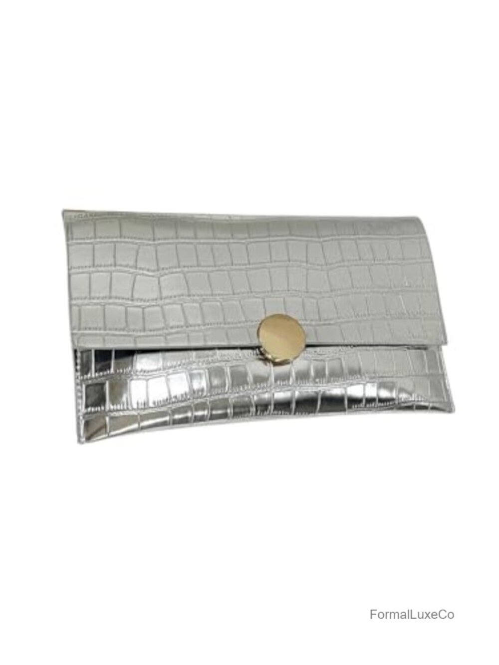 Verdusa Women's Clutch Evening Bags Trendy Envelope Handbag Metallic Purse